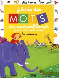 J'écris des mots en autocollants grâce aux mots croisés