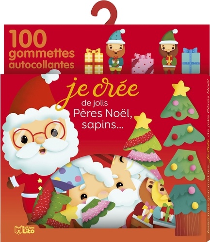 Je crée de jolis pères Noël, sapins.... 100 gommettes autocollantes