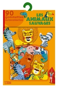 Amandine Piu - Les animaux sauvages - 90 gommettes autocollantes.
