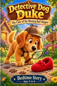 Detective Dog Duke –Bedtime Story The Case of the Missing Red Slipper Ages 4 to 6