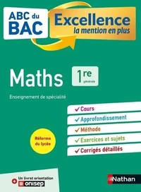Mathématiques 1re Enseignement de spécialité