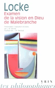 Examen de la vision en Dieu de Malebranche
