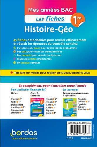 Les fiches histoire-géo 1re  Edition 2019