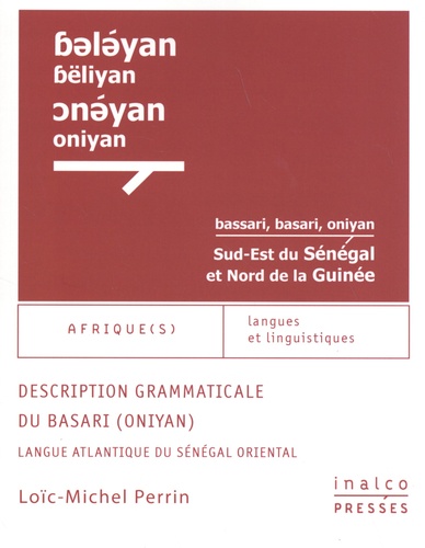 Description grammaticale du basari (oniyan). Langue atlantique du Sénégal oriental
