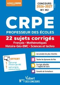 Français, mathématiques, Histoire-Géo-EMG, Sciences et techno CRPE
