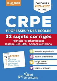 Français, mathématiques, Histoire-Géo-EMG, Sciences et techno CRPE