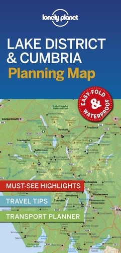  Lonely Planet - Lake district & Cumbria planning map.