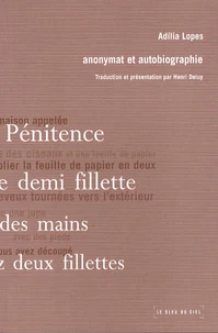 Anonymat et autobiographie
