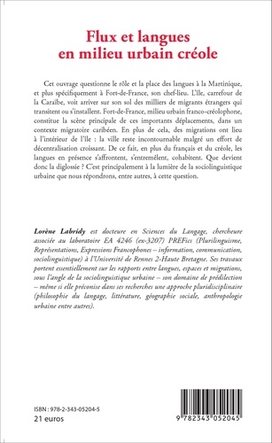 Flux et langues en milieu urbain créole. Etude de sociolinguistique urbaine à Fort-de-France