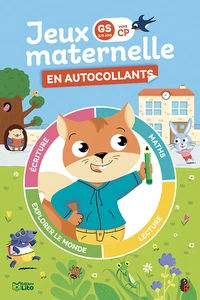 Jeux maternelle en autocollants Ecureuil