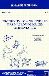 Proprietes Fonctionnelles Des Macromolecules Alimentaires