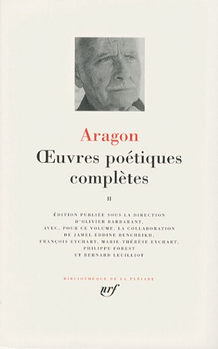 Louis Aragon - Oeuvres poétiques complètes - Tome 2.