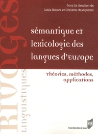Sémantique et lexicologie des langues d'Europe