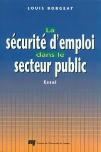 Securite d'emploi dans le secteur public. essai