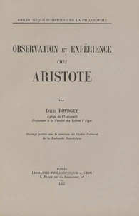 Observation et expérience chez Aristote