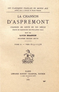 La chanson d'Aspremont