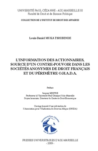 L'information des actionnaires, source d'un contre-pouvoir dans les sociétés anonymes de droit français et du périmètre OHADA