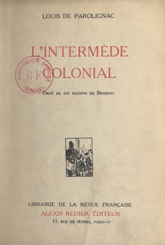 L'intermède colonial