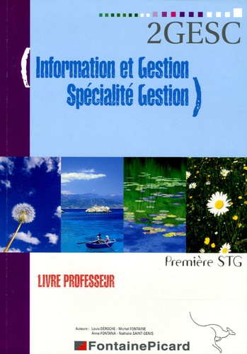 Louis Déroche et Michel Fontaine - Information et gestion 1e STG spécialité gestion - Livre du professeur. 1 Cédérom
