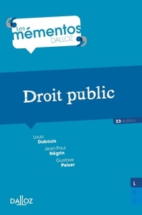 Louis Dubouis et Jean-Paul Negrin - Droit public - 23e ed..