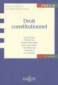 Louis Favoreu et Richard Ghevontian - Droit constitutionnel.