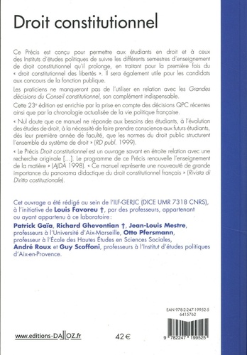 Droit constitutionnel  Edition 2021