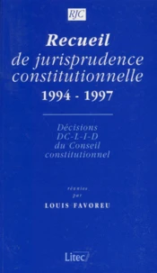Recueil de jurisprudence constitutionnelle