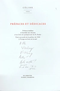 Préfaces et dédicaces