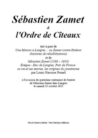 Louis-Narcisse Prunel et Paul Melchior - Sébastien Zamet et l'Ordre de Cîteaux - tiré à part.