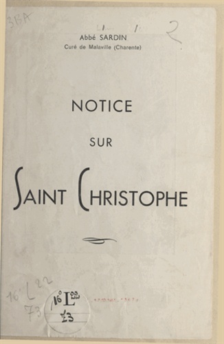 Notice sur saint Christophe