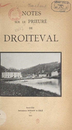 Notes sur le prieuré de Droiteval