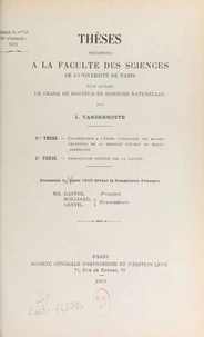 Contribution à l'étude géologique des roches éruptives de la bordure sud-est du massif armoricain