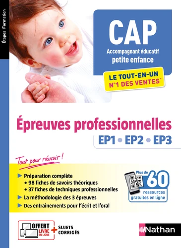 Couverture de CAP Accompagnant éducatif petite enfance - Le tout-en-un : Epreuves professionnelles EP1, EP2, EP3