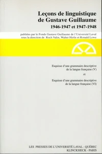 Esquisse d'une grammaire descriptive de la langue française