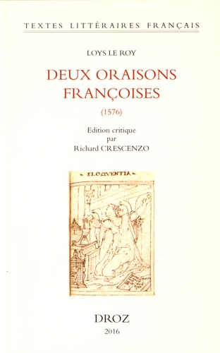 Deux oraisons françoises (1576)