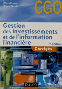 Gestion des investissements et de l'information financière