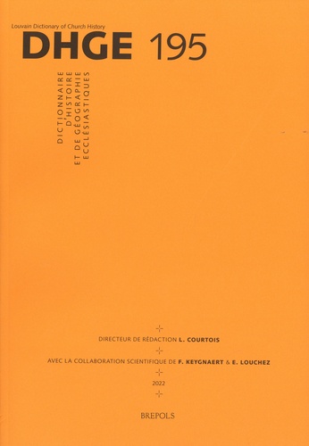 Dictionnaire d’Histoire et de Géographie Ecclésiastiques. Fascicule 195