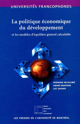 Luc Savard et André Martens - La politique économique du développement et les modèles d'équilibre général calculable.