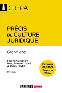 Précis de culture juridique - CRFPA - Examen national Session 2026