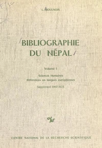 Bibliographie du Népal (1.2) : Sciences humaines, références en langues européennes (supplément 1967-1973)