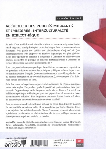 Accueillir des publics migrants et immigrés. Interculturalité en bibliothèque