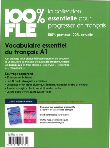 Vocabulaire essentiel du français niveau A1  Edition 2018 -  avec 1 CD audio MP3