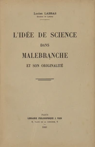 L'idée de science dans Malebranche et son originalité