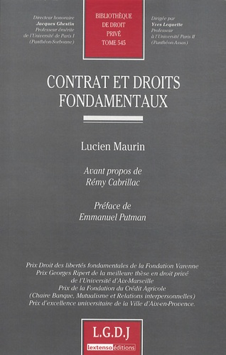 Lucien Maurin - Contrat et droits fondamentaux.