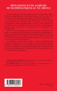 Réflexions d'une agrégée de mathématiques au XXe siècle