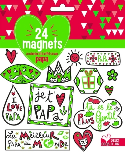 Lucile Ahrweiller - 24 magnets à colorier et à offrir à son papa.