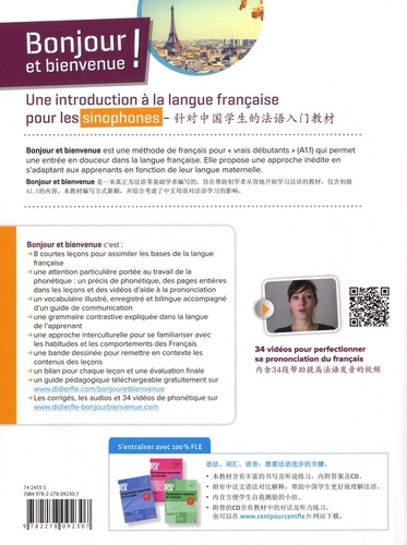 Bonjour et bienvenue !. Méthode de français pour sinophones A1.1  avec 1 CD audio MP3