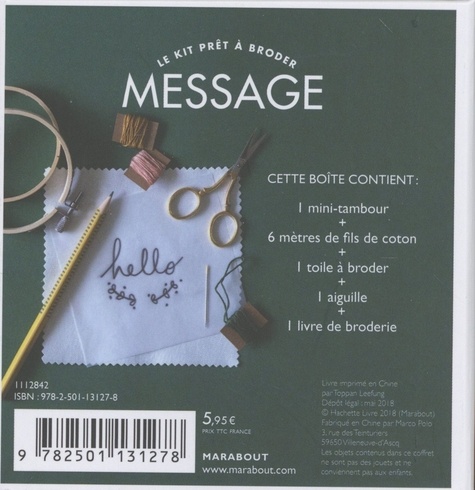 Le kit prêt à broder Message