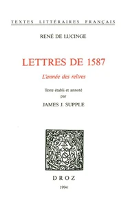 Lettres de 1587