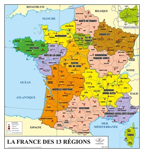 La France des 13 régions / La France physique - de Philippe Rossignol -  Livre - Decitre